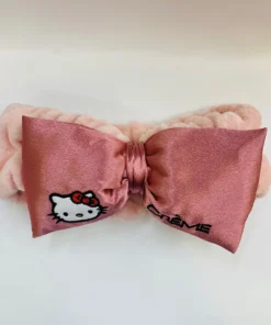 The Crème Shop X Hello Kitty Plush Satin Bow Spa Headband The Creme Shop