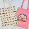 Weactive Inc Bags & Totes Hello Kitty Retro Rainbow Tote Bag