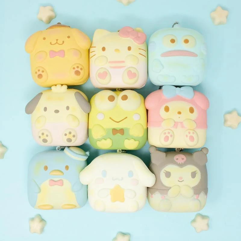 SANRIO INC Sanrio Character Sweet Roll Squishy Keychain Toys 2 SANRIO INC Sanrio Character Sweet Roll Squishy Keychain Toys