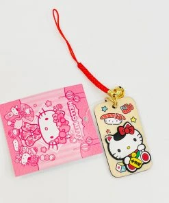 Weactive Inc Keychains & Charms Hello Kitty Japan Pop Wooden Mascot Keyring AST
