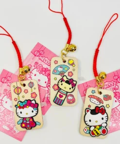 Weactive Inc Keychains & Charms Hello Kitty Japan Pop Wooden Mascot Keyring AST