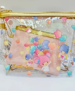 ENESCO Little Twin Stars Balloons 2 Pc Pouch Set