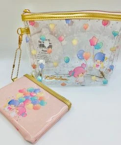 ENESCO Little Twin Stars Balloons 2 Pc Pouch Set